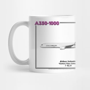 Airbus A350-1000 - Airbus Industrie "Carbon Fiber Colours" (Art Print) Mug